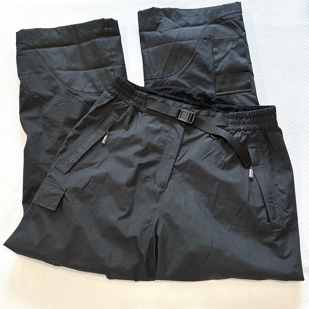 Alpine Pants Gore-Tex Ski ⛷️ Snowboard 🏂 Snow Black Cargo Elastic Adj Waist EUC - Picture 2 of 10